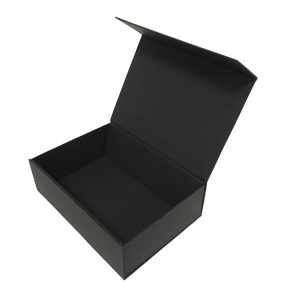 Packaging Black Gift Box Filp Magnetic Print Logo-1