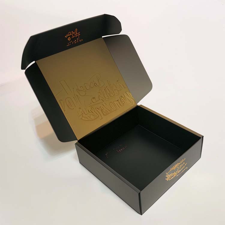 Eco-friendly Black Shoe Box black Mailer Shipping Box oem Custom Cardboard Packaging Boxes-2