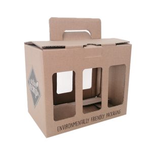 Paper Beer Box With Die Cut Handle-1