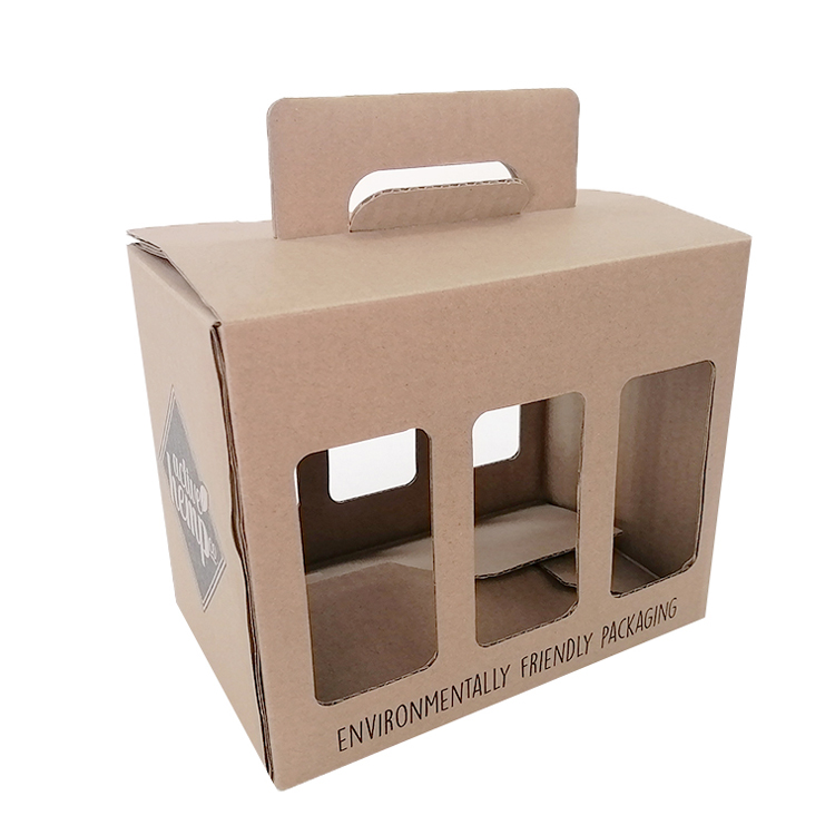 Paper Beer Box With Die Cut Handle-2